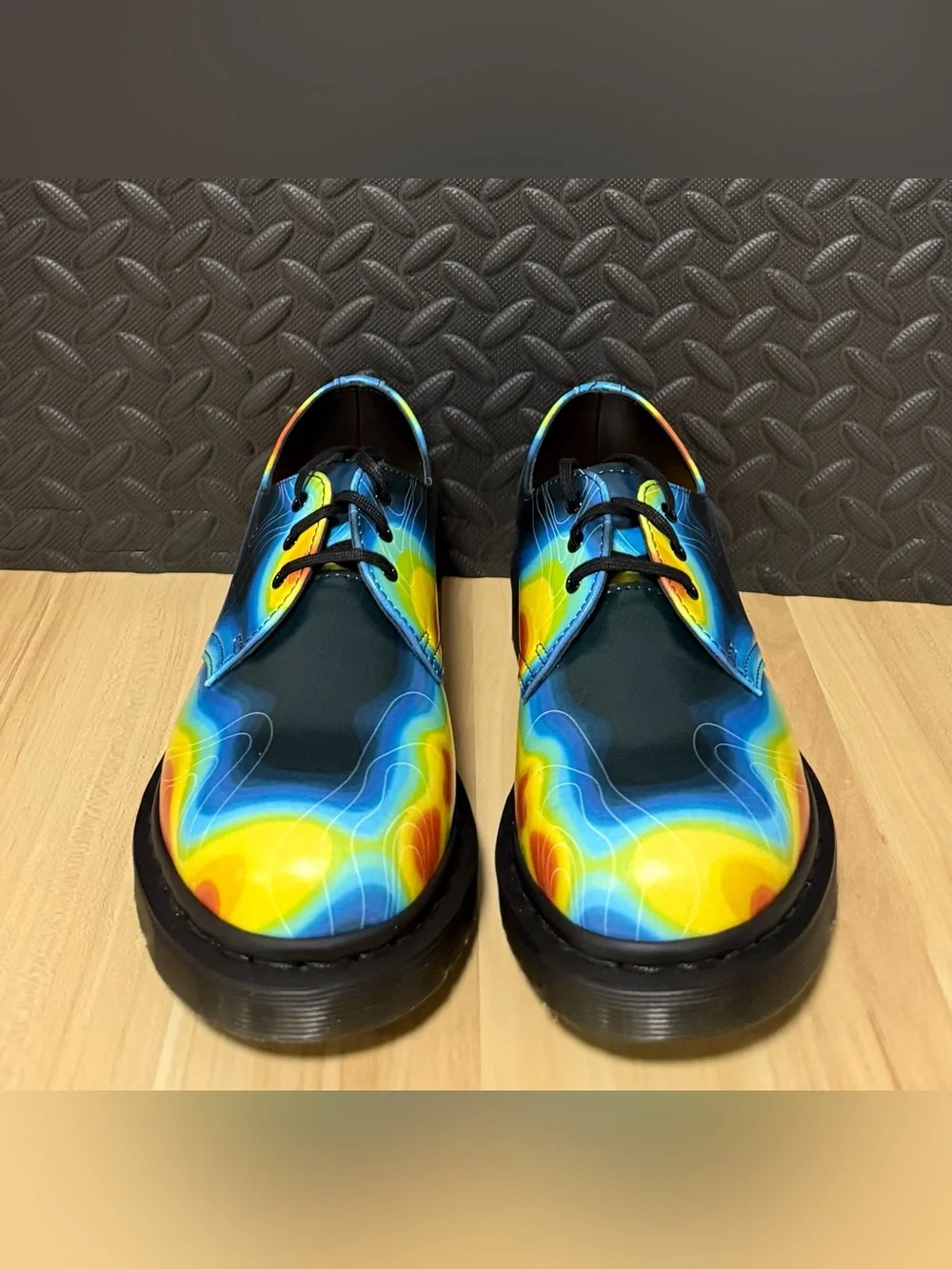 DR. MARTENS 1461 Genix Nappa Shoes Weather Heat Map Mens Size 7 Womens Size 8